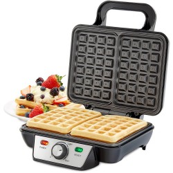 Aparat waffle Andrew James Belgian Waffle Maker AJ001331, 2 Felii, 1000 W, Temperatura Ajustabila 