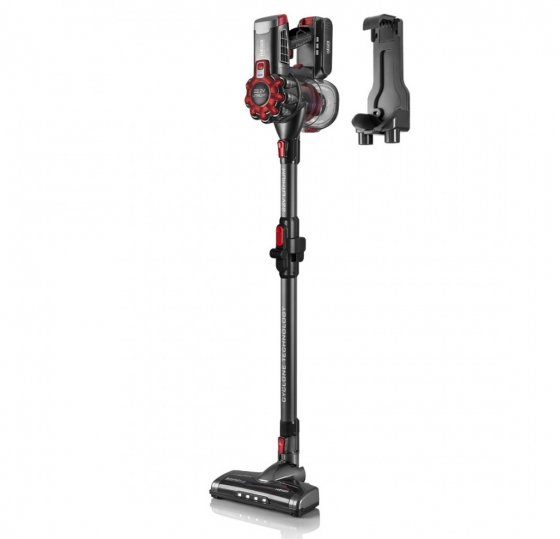 Aspirator Vertical Fara Fir HAEGER JUPITER II, Acumulator 22.2V, Tub Flexibil, Autonomie pana la 40 min, Capacitate 600ml, Silentios, Filtrare Ciclonica HEPA, Perie Electrica cu LED