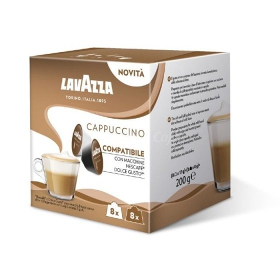 Capsule cafea LAVAZZA Cappuccino, compatibile Dolce Gusto, 16 capsule, 128g