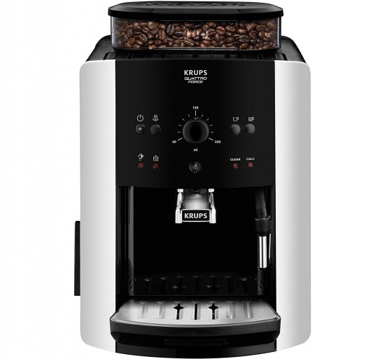 Espressor de cafea automat Krups EA8118, presiune 15 bar, putere 1450W, capacitate rezevor 1.7L, 3 functii si spuma de lapte, rasnita integrata