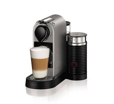 Espressor Nespresso Krups Citiz&Milk XN760BPR5, putere 1710W, presiune 19 bar, capacitate 1L, oprire automata, aparat de spumat lapte atasat, cappuccino/latte macchiato, argintiu