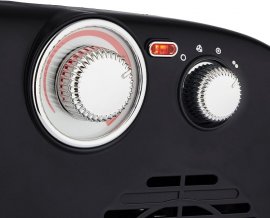 Aeroterma Electrica cu Aer Cald Swan SH27020N 2000W, Pozitionare Verticala si Orizontala, Termostat Reglabil, Siguranta Supraincalzire, 2 Setari Viteza, Silentioasa, Finisaje cu Crom