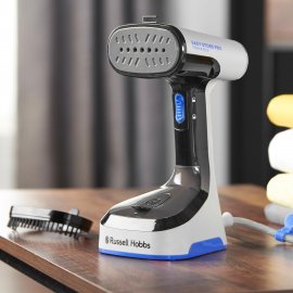 Aparat de calcat vertical cu abur Russell Hobbs 26740-56, 1500 W, incalzire rapida, include accesoriu pentru tesaturi, cablu de 3 metri, fier de calcat pentru voiaj