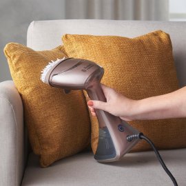 Aparat de calcat vertical Russell Hobbs Steam Genie Aroma 28040, 1800W, capacitate 200ml, Ceramica