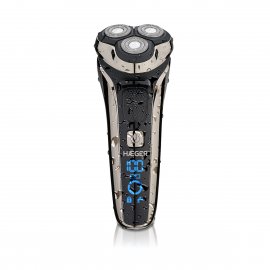 Aparat de Ras Electric fara Fir HAEGER G-MAN ULTRA, Autonomie 90 Min, Utilizare Wet & Dry, 3 Lame cu Sistem Flotant, Afisaj LED, Waterproof
