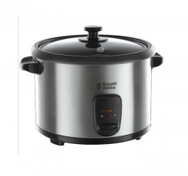Aparat pentru gatit orez si aburi Russell Hobbs 19750, 1.8l, Functie automata de mentinere la cald, Switch off automat, 700 W, Inox