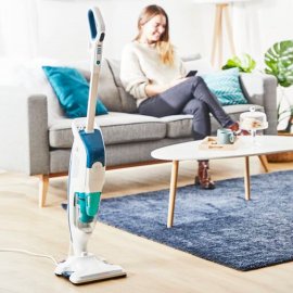 Aspirator cu Functie de Curatat cu Abur Rowenta Clean & Steam Revolution Green RY7777WH, 1500W, cablu 7.5m, accesoriu covoare, filtru anticalcar