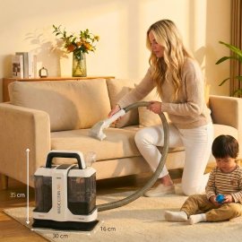 Aspirator cu Spalare pt Tapiterie, Covoare, Canapele HAEGER Magic Clean 750W, Putere Aspirare >15 KPa, Aparat Spot Wash Injectie Extractie, Curata Tapiterii Auto, SC-750.001A