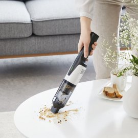 Aspirator de mana Rowenta X-Touch AC9736WO, autonomie 10 min, 2 accesorii, recipient 200ml, gri alb