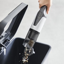 Aspirator de mana Rowenta X-Touch AC9736WO, autonomie 10 min, 2 accesorii, recipient 200ml, gri alb