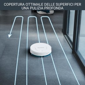Aspirator robot Rowenta X-Plorer S130 AI RR9067WH, 8 cm grosime, cartografiere permanenta, Tehnologia Smart Exploration, 120 min, Alb