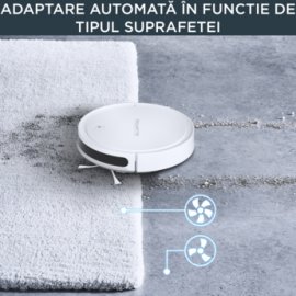 Aspirator robot Rowenta X-Plorer S50 rr7387, 0.4L, autonomie 120 min, functie mop, 2 perii laterale, navigatie laser, 67 dB, 3 programe curatare, pachet allergy si animal care, aplicatie compatibila