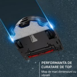 Aspirator robot Rowenta X-Plorer Serie 220 RR9465WH, aspirator si mop, autonomie 120 min, recipient praf 0.35L, nivel de zgomot 70 dB(A), sistem Smart Aqua Power