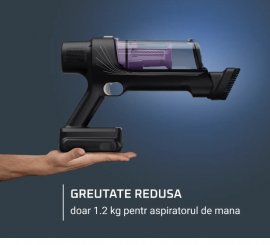 Aspirator vertical Rowenta RH6A31WO, 0.44 litri, autonomie max. 45 minute, Violet / Negru