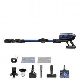 Aspirator vertical Rowenta X-Force Flex 12.60 Aqua RH98C0WO, Cu Mop, Putere 320 W, 0.9 l, Autonomie 45 minute, Albastru/Negru