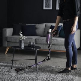 Aspirator vertical Rowenta X-Force Flex 9.60 Allergy RH2039WO, 200W, putere de aspirare 100 air watts, recipient praf 0.4 l, autonomie pana la 45 minute, perie cu iluminare LED, tub flexibil