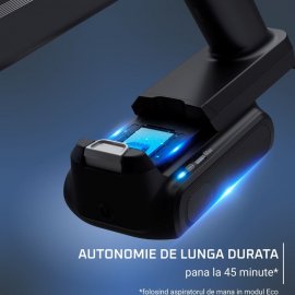 Aspirator vertical Rowenta X-Pert 7.60 RH6A73WO, 140 W, autonomie pana la 45 minute, perie cu iluminare LED, statie de incarcare cu suport accesorii