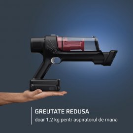 Aspirator vertical Rowenta X-Pert 7.60 RH6A73WO, 140 W, autonomie pana la 45 minute, perie cu iluminare LED, statie de incarcare cu suport accesorii