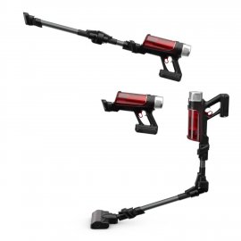 Aspirator vertical Rowenta XForce Flex 9.60 Animal Care RH2077WO, 100 air watts, 200 W, Tub Flex, Smart Control Display, autonomie de 45 minute, Rosu/negru