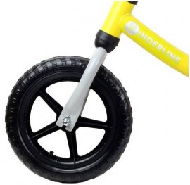 Bicicleta metalica de echilibru pentru copii, Kinderline, MBC-711.1YELLOW, fara pedale, sa reglabila, culoare galben