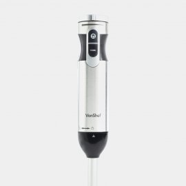 Blender de mana portabil VonShef 2000153, accesoriu pentru pasat cartofi, putere 1000W, 2 setari de viteza si o viteza variabila, din otel inoxidabil