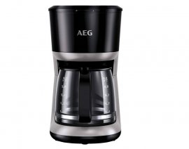 Cafetiera cu filtru Aeg KF3300 , Capacitate 1.5L, 12 cesti, putere 1100W, alimentare cafea macinata, recipient din sticla negru