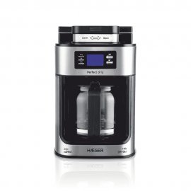 Cafetiera cu Rasnita Integrata HAEGER Perfect Drip, Putere 1050 W, Volum 1.25 l, 10 Cesti, Capacitate Rasnita 60g, Afisaj LCD, Timer, Sistem Anti Picurare, CM-10B.010A