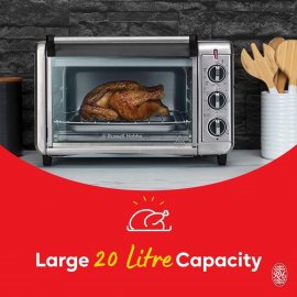 Cuptor cu aer cald Russell Hobbs 26680-56, cuptor 5-in-1: Airfryer, mini cuptor, grill, prajitor, functie de incalzire, 20 L, diametru pizza 30 cm