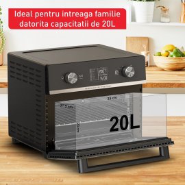 Cuptor cu aer cald Tefal Easy Fry FW605810, 7 programe automate, 3 programe manuale, capacitate 20 L, cos pentru gatit cu aer cald