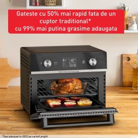 Cuptor cu aer cald Tefal Easy Fry FW605810, 7 programe automate, 3 programe manuale, capacitate 20 L, cos pentru gatit cu aer cald