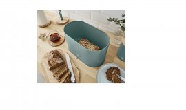 Cutie depozitare paine, Swan Nordic ,SWKA17512GREN, Material Otel Carbon Cu Tocator din Bambus Inlcus