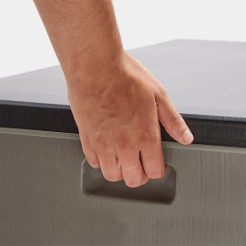 Cutie depozitare pentru exterior, cu capac si incuietoare, 270L, VonHaus 2500369, din plastic, culoare gri