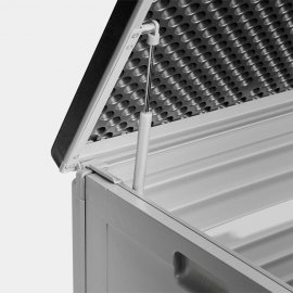 Cutie depozitare pentru exterior, cu capac si incuietoare VonHaus 2500370, din plastic, 390L, culoare gri