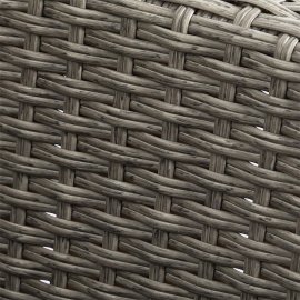 Cutie depozitare pentru exterior, VonHaus 2500309, cu 2 roti si capac, cu aspect de ratan, culoare gri