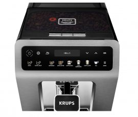 Espressor automat Krups Evidence Eco-Design EA894T10, 1450W, 15 bari, 8 retete de bauturi, rasnita metalica, 3 trepte de temperatura, functie One-Touch-Cappuccino, negru