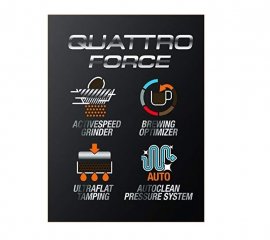 Espressor automat Krups Evidence Eco-Design EA894T10, 1450W, 15 bari, 8 retete de bauturi, rasnita metalica, 3 trepte de temperatura, functie One-Touch-Cappuccino, negru