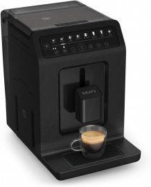 Espressor automat Krups Evidence Eco-Design EA897B10, cu ecran tactil, 15 Bar, 1450W, capacitate apa 3L, capacitate cafea boabe 250g, rasnita integrata, functie capuccino 