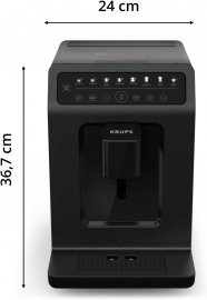 Espressor automat Krups Evidence Eco-Design EA897B10, cu ecran tactil, 15 Bar, 1450W, capacitate apa 3L, capacitate cafea boabe 250g, rasnita integrata, functie capuccino 