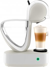 Espressor cu capsule DeLonghi NESCAFE Dolce Gusto Infinissima Touch EDG268.W, 15 bari, capacitate rezervor 1.2L, ecran LED, Alb cu crem