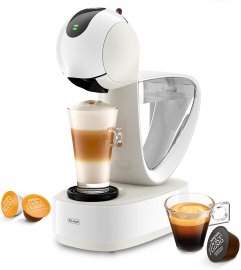 Espressor cu capsule DeLonghi NESCAFE Dolce Gusto Infinissima Touch EDG268.W, 15 bari, capacitate rezervor 1.2L, ecran LED, Alb cu crem