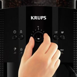 Espressor de cafea automat Krups Essential Picto EA810870, presiune 15 bar, putere 1450W, capacitate rezervor 1.7L, rasnita integrata, 6 bauturi, functie cappuccino
