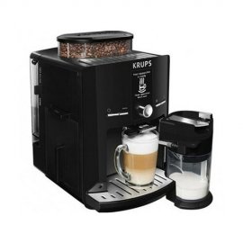 Espressor de cafea automat Krups Quattro Force EA829610, presiune 15 bar, putere 1450W, capacitate rezevor 1.7L, rasnita integrata, functie cappuccino, Negru