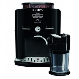 Espressor de cafea automat Krups Quattro Force EA829610, presiune 15 bar, putere 1450W, capacitate rezevor 1.7L, rasnita integrata, functie cappuccino, Negru