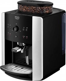 Espressor de cafea automat Krups EA8118, presiune 15 bar, putere 1450W, capacitate rezevor 1.7L, 3 functii si spuma de lapte, rasnita integrata