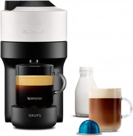Espressor KRUPS cu capsule Nespresso Vertuo Pop XN920110, 1500W, 19 Bar, Centrifusion, Conectare la telefon, 0.6L, Alb