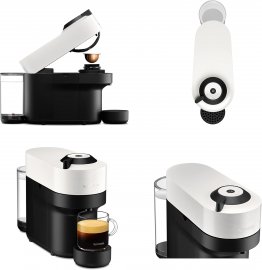 Espressor KRUPS cu capsule Nespresso Vertuo Pop XN920110, 1500W, 19 Bar, Centrifusion, Conectare la telefon, 0.6L, Alb