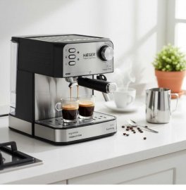 Espressor Manual 20 Bari HAEGER Super Espresso, Putere 850 W, Pompa Italiana ULKA de 20Bar, Rezervor 1.6 Litri, Duza Spumare Lapte pt Cappuccino, Rezultate Profesionale, CM-85B.011A