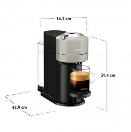 Espressor Nespresso by Krups XN910B Vertuo Next, 1500W, Tehnologie de extractie Centrifuzie, Conectare la telefon, 1.1L, Gri 