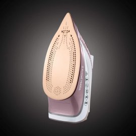 Fier de calcat Russell Hobbs Pearl Glide Rose 23972-56 2600 W Talpa cu perle Auto-curatare Roz/Alb