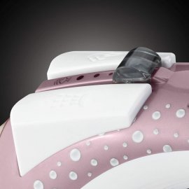 Fier de calcat Russell Hobbs Pearl Glide Rose 23972-56 2600 W Talpa cu perle Auto-curatare Roz/Alb